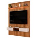 Ver imagem 2 de Painel para Tv até 65 Polegadas 1,83m Ripado Autêntico com Led e Nicho Montreal Madeirado/off