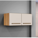 Ver imagem 1 de Armário Gabite Aéreo 2 Portas Geladeira Mara Savana/off White - Moblis