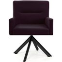Ver imagem 2 de Poltrona Para Sala Angel Base Giratória Eiffel Preto Veludo Roxo - casaepoltrona