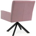 Ver imagem 6 de Poltrona Para Sala Angel Base Giratória Eiffel Preto Veludo Rose - casaepoltrona
