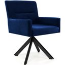 Ver imagem 6 de Cadeira Para Sala Angel Giratória Eiffel Preto Veludo Azul Royal - Nexta Casa