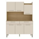 Ver imagem 1 de Armário de Cozinha Compacta Mdf 6 Portas Modena Plus - Freijó/soft