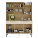 Ver imagem 3 de Armário de Cozinha Compacta Mdf 6 Portas Modena Plus - Freijó/soft