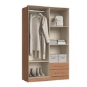 Ver imagem 3 de Guarda Roupa 4 Portas 2 Gavetas Tóquio Cedro