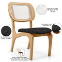 Ver imagem 4 de Kit 6 Cadeiras para Sala de Jantar Cozinha Estofada e Tela Mariah L02 Linho Chumbo - Lyam Decor