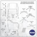 Ver imagem 4 de Poltrona de Sala Clara Base Giratória Giromad Veludo Azul Royal - Casaepoltrona