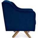 Ver imagem 6 de Poltrona de Sala Clara Base Giratória Giromad Veludo Azul Royal - Casaepoltrona