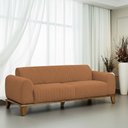 Ver imagem 2 de Sofá Molino 3 Lugares 180cm Pés Madeira Castanho Bouclé Terracota - Nexta Casa