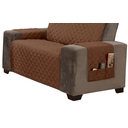 Ver imagem 3 de Capa protetora de sofá matelassê tamanho king 3 lugares 1,8 metros cor marrom