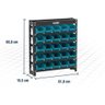 Estante Gaveteiro Metálica 66x61x15,5cm com 25 Peças Gavetas - 2