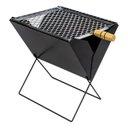 Ver imagem 3 de Churrasqueira Maleta em Aço Dobrável Portátil Preta La Móveis