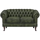 Ver imagem 4 de Namoradeira Duque 2 Lugares Chesterfield Couro Sintético Dallas Verde Musgo