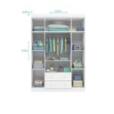 Ver imagem 3 de Quarto Infantil de Bebê Berço Doce Sonho com Colchão + Guarda-roupa Lívia 4 Pt + Cômoda 100% Mdf - P