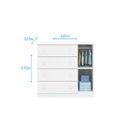 Ver imagem 4 de Quarto Infantil de Bebê Berço Doce Sonho com Colchão + Guarda-roupa Lívia 4 Pt + Cômoda 100% Mdf - P