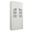 Ver imagem 3 de Guarda-roupa 2 Portas Eloisa 100% Mdf e Armário Aéreo Módulo para Quarto Infantil de Bebê - Phoenix