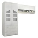 Ver imagem 1 de Guarda-roupa 2 Portas Eloisa 100% Mdf e Armário Aéreo Módulo para Quarto Infantil de Bebê - Phoenix