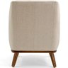 Poltrona Decorativa La Paloma Base Madeira Linho Bege - Nexta Casa - 7