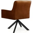 Ver imagem 6 de Poltrona Para Sala Angel Base Giratória Eiffel Preto Veludo Camel - casaepoltrona