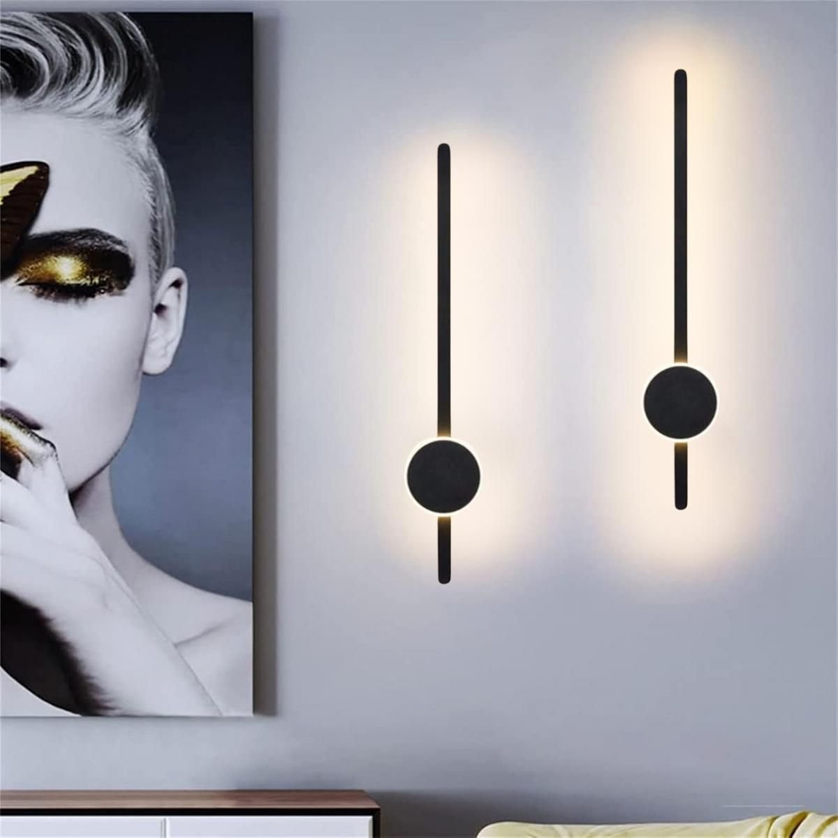Ver imagem 3 de Luminária Arandela Parede 60cm Barra Led 24 Watts Gimpo Kjbd-163:preto