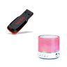 Caixa de Som Bluetooth Fm USB SD Rosa Pen Drive 8Gb Sandisk - 1