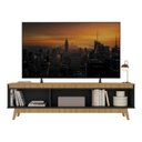 Ver imagem 3 de Rack para Tv até 75 Polegadas 180cm 3 Portas Retrô Multimóveis Mp1102 Madeirado/preto
