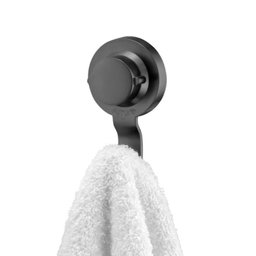 Gancho de Parede Multiuso com Ventosa 10,5 Cm Preto Fosco - 3
