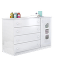 Ver imagem 5 de Cômoda Sapateita Lívia Infantil 4 Gavetas e 1 Porta 100% MDF para Quarto de Bebê - Phoenix Baby