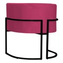 Ver imagem 2 de Kit 2 Poltronas Decorativa Sala de Estar Luana Base Preta Veludo Pink - Montanaris Decor Md Montanar