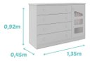 Ver imagem 4 de Cômoda Algodão Doce 100% MDF com 4 Gavetas para Quarto Infantil de Bebê - Phoenix Baby