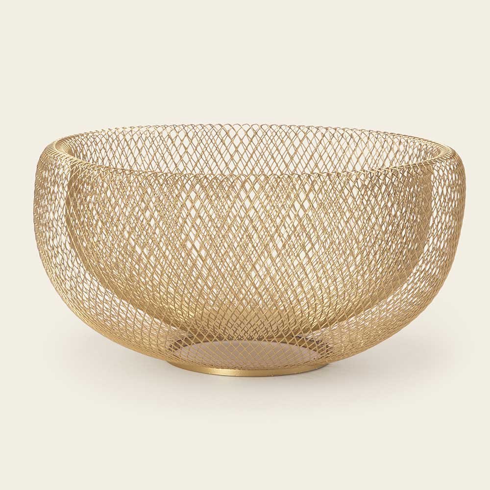 Centro de Mesa Decorativa em Metal Dourado 28,5cm 14829 Mart