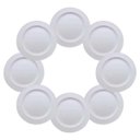 Ver imagem 1 de Jogo C/ 8 Pratos Plásticos de Sobremesa Brancos Duros