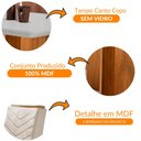 Ver imagem 6 de Conjunto Sala de Jantar Mesa Olímpia 90cm Tampo em Mdf Canto Copo e 4 Cadeiras Liz Moderna