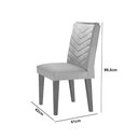 Ver imagem 4 de Conjunto Sala de Jantar Mesa Olímpia 90cm Tampo em Mdf Canto Copo e 4 Cadeiras Liz Moderna