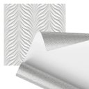 Ver imagem 1 de Papel de Parede Adesivo Folhas 3d Minimalista Branco 2,80m