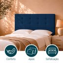 Ver imagem 3 de Cabeceira Decorativa Ivy para Cama de Casal 140 cm Suede Azul Marinho
