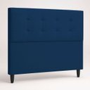 Ver imagem 5 de Cabeceira Decorativa Ivy para Cama de Casal 140 cm Suede Azul Marinho