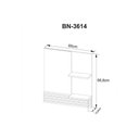 Ver imagem 2 de Conjunto de Banheiro Armário C/ Espelho Bn3614 e Balcão Suspenso Bn3613 S/ Cuba Pia 60cm Cor Amê
