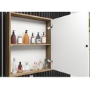Ver imagem 4 de Armário Aéreo para Banheiro 60cm 01 Porta com Espelho Gael B06 Branco Nogal - Lyam Decor