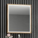 Ver imagem 3 de Armário Aéreo para Banheiro 60cm 01 Porta com Espelho Gael B06 Branco Nogal - Lyam Decor