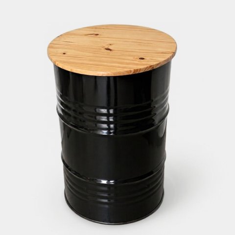 Tampo Redondo de Madeira Pinus 60cm para Mesa Tambor 200 L