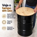 Ver imagem 3 de Tampo Redondo de Madeira Pinus 60cm para Mesa Tambor 200 L