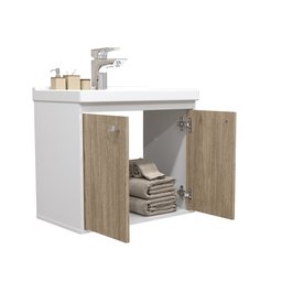 Gabinete Armario para Banheiro Bergamo 51cm com Cuba - 2