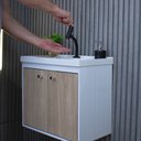 Ver imagem 5 de Gabinete Armario para Banheiro Bergamo 51cm com Cuba