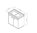 Ver imagem 6 de Gabinete Armario para Banheiro Bergamo 51cm com Cuba