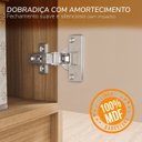 Ver mais imagens de Guarda Roupa Casal com Espelho 6 Portas 100% MDF Off White e Carvalho Barcelona