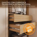 Ver imagem 7 de Guarda Roupa Casal com Espelho 6 Portas 100% MDF Off White e Carvalho Barcelona