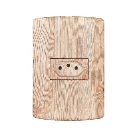 Tomada 2p+t 20a 250v com Placa 4x2 Matiz Pluzie:angelim