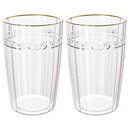 Ver imagem 1 de Jogo de Copos de Cristal Transparente Fio de Ouro Imperial 370ml 2 Peças - Lyor