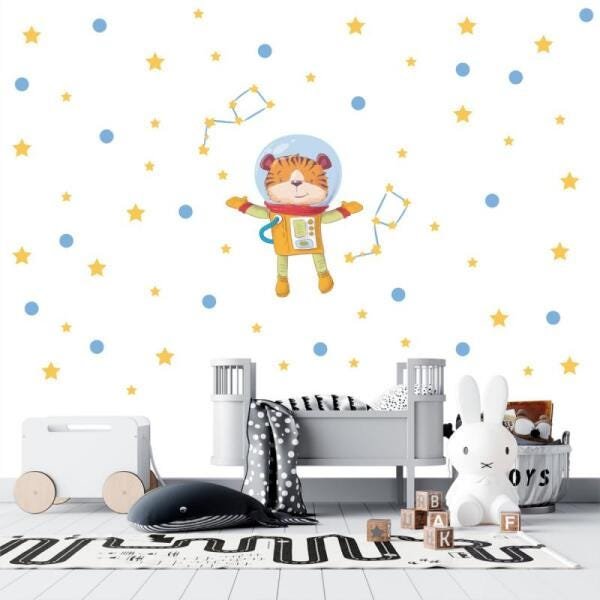 Adesivo Kit Infantil menina menino tigre animal astronauta - 1