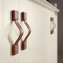 Ver imagem 2 de Buffet Aparador Balcão com Puxador em Couro para Sala Jantar Estar 4 Portas Sonetto - Offwhite